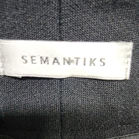 Semantiks Pants Womens 10 Black Mid Rose Crop Flare Leg Trousers Stretch Office - Picture 4 of 12